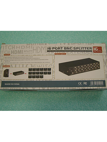 CCTV 16 Ports BNC Video Splitter Distribution Amplifier Adapter MT-1016BC