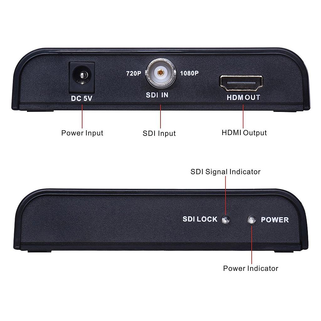 CCTV Suppliers SST-BNC-2-HDMI BNC to HDMI Converter Splitter Box Scaler with Embedded Audio 720p/1080p Resolution