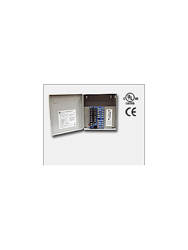 Altronix ALTV615DC48ULM Eight (8) fuse protected Class 2 Rated power limited outputs, 6-15VDC @ 4 amp, 115VAC input. Grey enclosure. UL Listed (UL2044) CUL Listed and CE Approved.